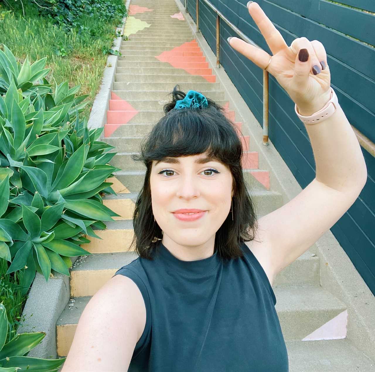 Selfie in Silver Lake hidden stairs