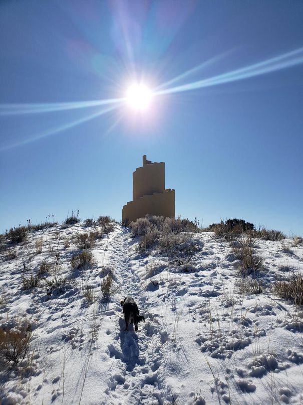 The Crestone Ziggurat was built in an ancient Mesopotamian style in 1978. It's another of the spiritual locations peppered throughout the Baca Grande area.