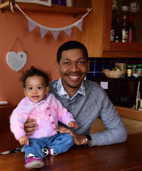 Gary Baugh and his daughter, Pearl. Picture: Moya Nolan