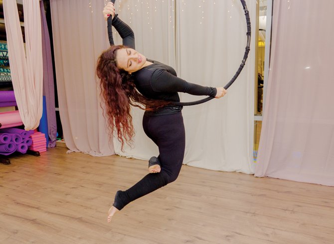 Saudi trapeze artist has soaring success with aerial yoga service
