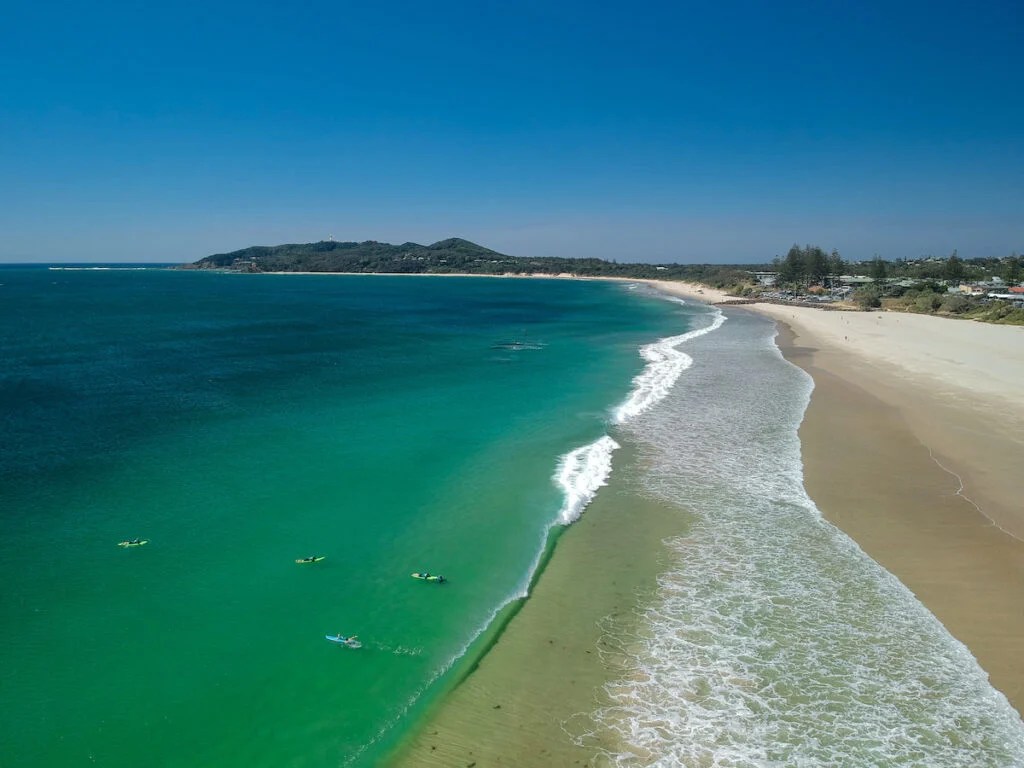 Strand von Byron Bay, Australien