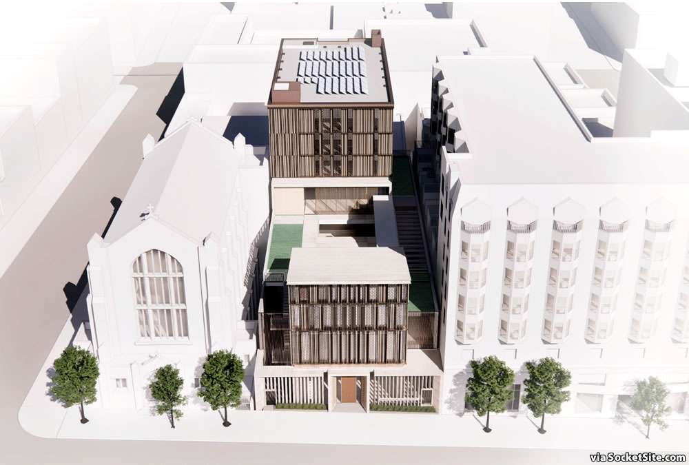 1750 Van Ness Rendering 2021 - aerial view