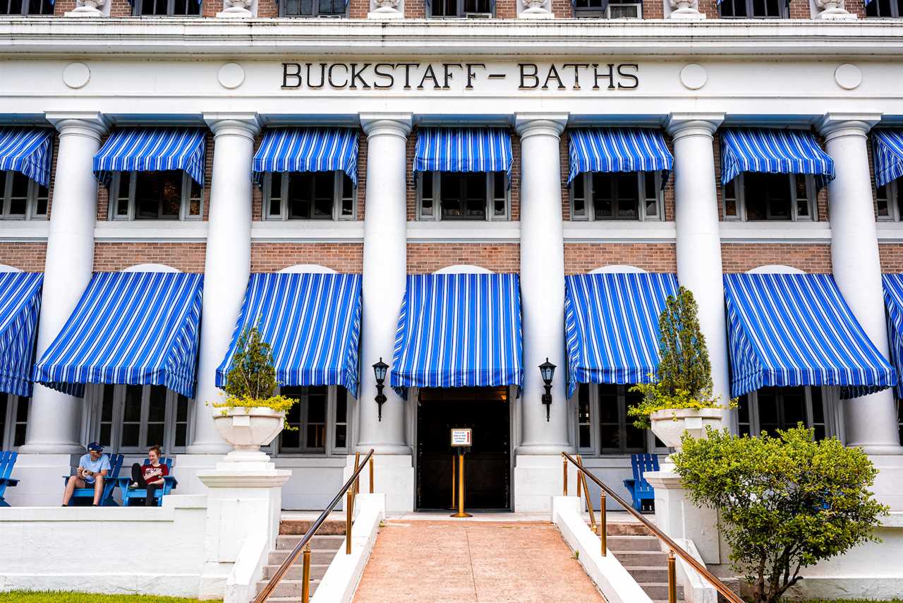 You can have a traditional bathing experience at the historical Buckstaff Bathhouse in Hot Springs National Park.